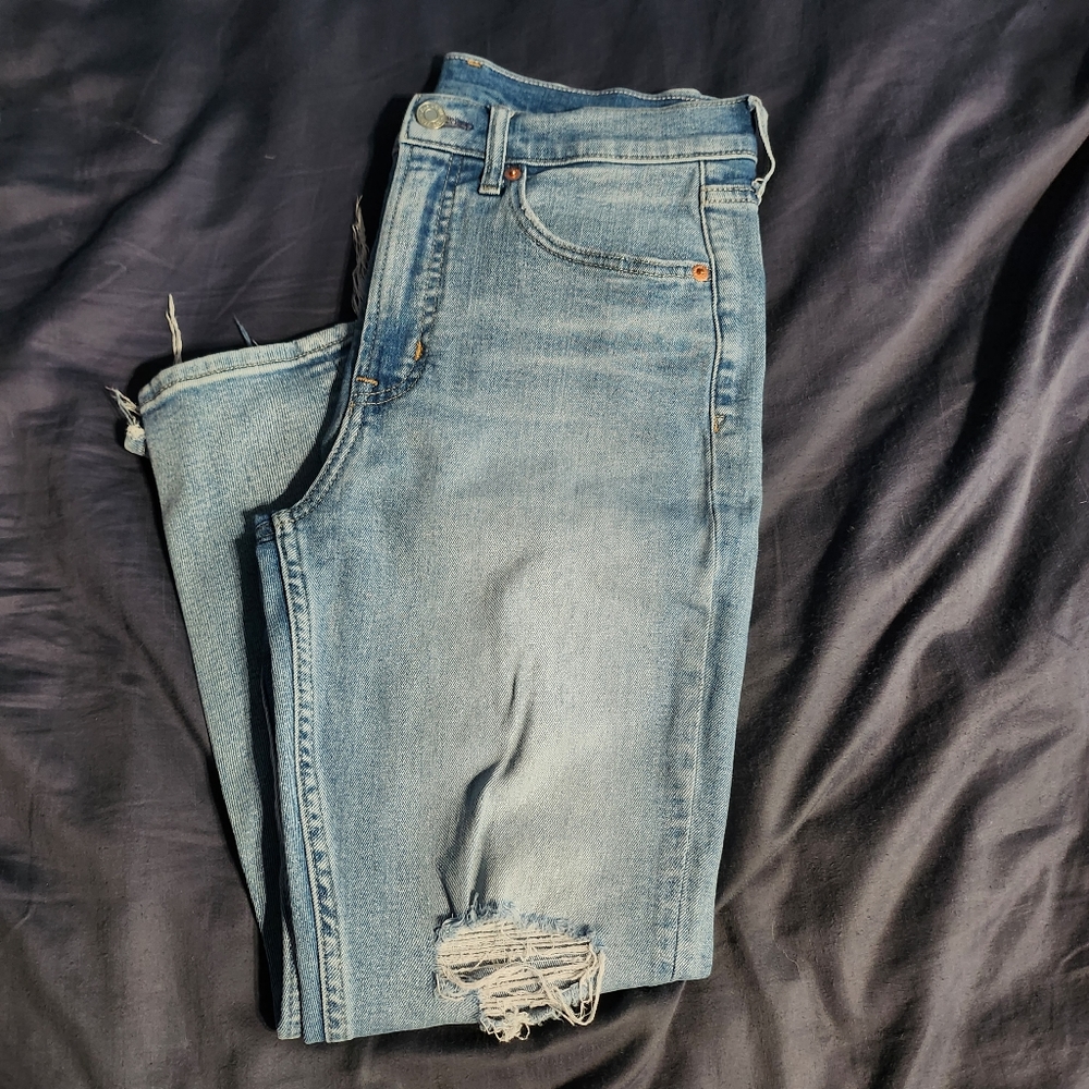 Gap High Rise Cigarette (Vintage Slim) Destructed Jeans